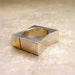 silver square ring , Sterling silver statement ring, Geometric ring