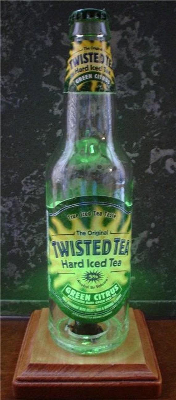 Twisted Tea Green Citrus Lamp Bar Bottle Party Light by MarysLamps