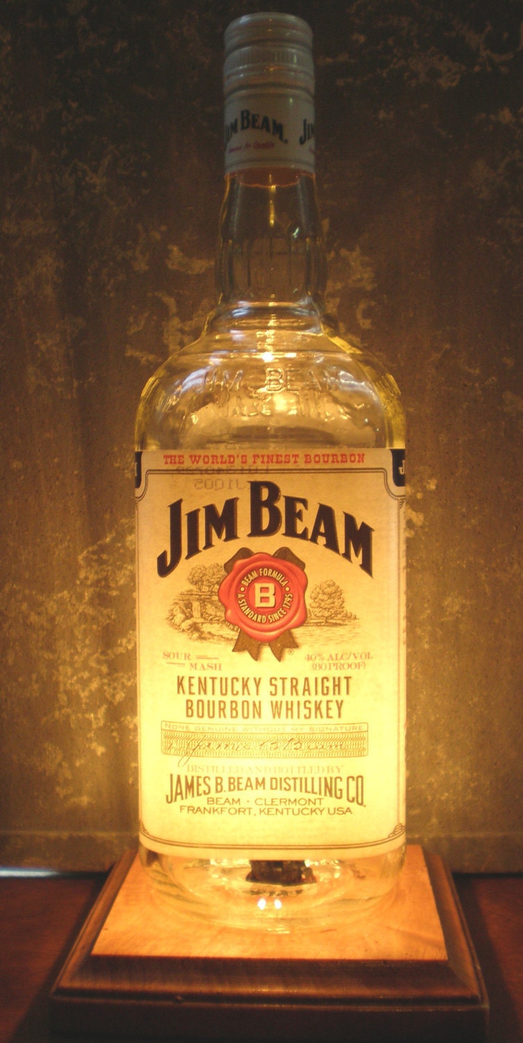 Jim Beam Lamp Bar Bottle Party Light Electric by MarysLamps