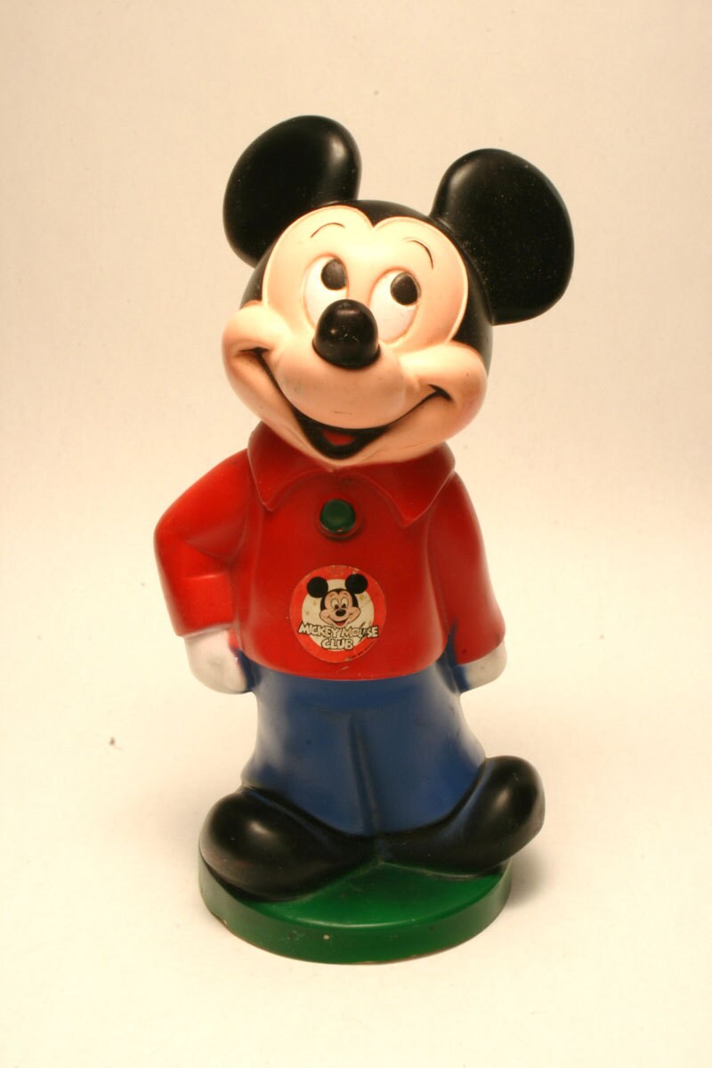 1970s Mickey Mouse Plastic Bank Walt Disney