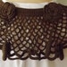 Vintage Brown Crocheted Civil War Collar