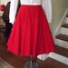 Vintage Cherry Red Quilted Poodle Type Skirt