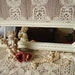 Vintage Shabby Elegant Distressed White Oblong accent Mirror wall/tray