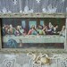 TREASURY ITEM Vintage Last Supper Ornate Framed Mid century Small