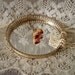 TREASURY ITEM French country elegant metal filigree round vanity mirror