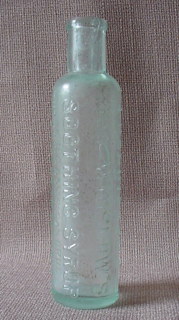 Antique Glass Bottle Mrs. Winslow's Soothing Syrup