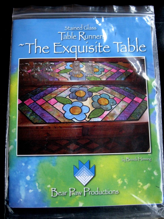 Stained Glass Table Runner Quilt Pattern The Exquisite Table