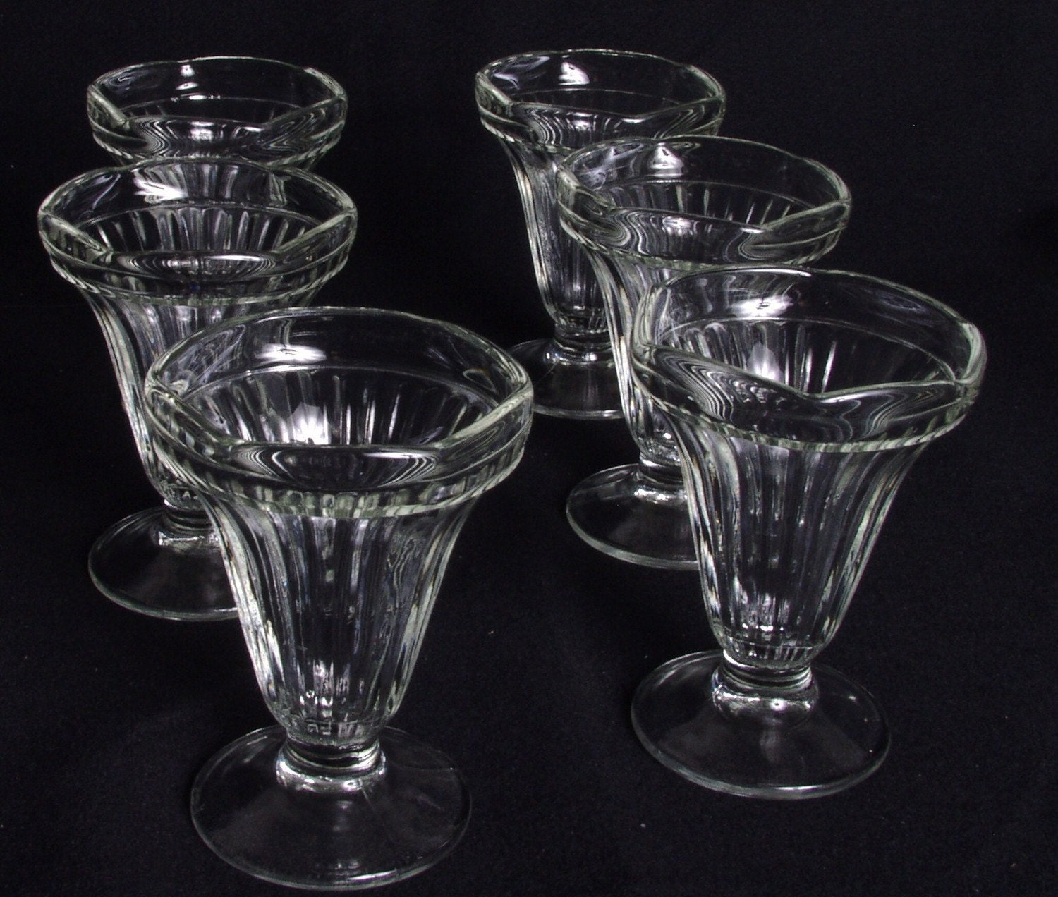 Vintage Sundae glasses Tulip Ice Cream Sundae Glasses WLV