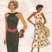 80s Very Easy Very Vogue Pattern 9539 Womens Cut Out Shoulder Dress Size 6 8 10 Bust 30 1/2 to 32 1/2