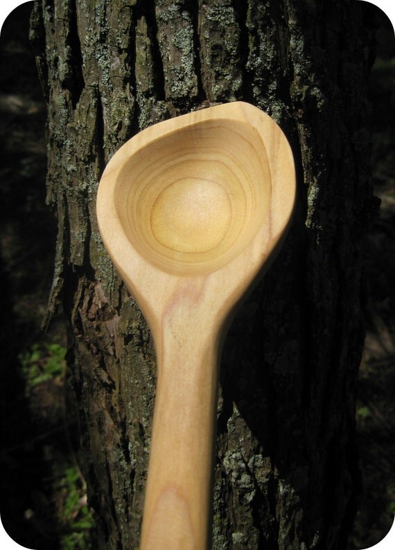 Items similar to Handcrafted Poplar Wood Spoon on Etsy
