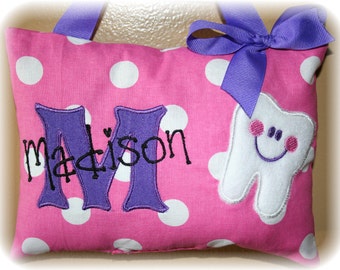 Girls Tooth Fairy Pillow - Personalized - Tooth Chart Option