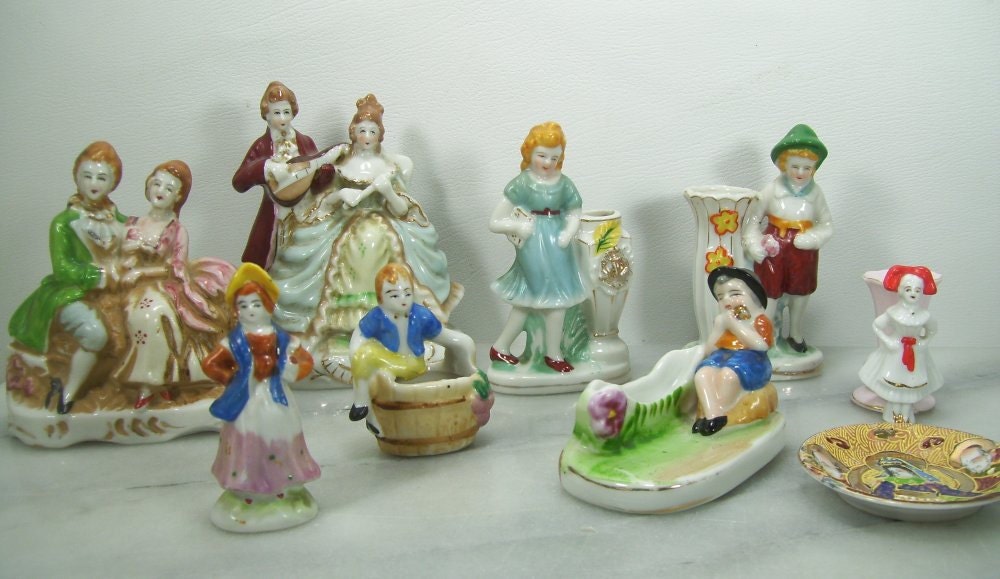 SALE Collection Occupied Japan Mini Figurines Vases