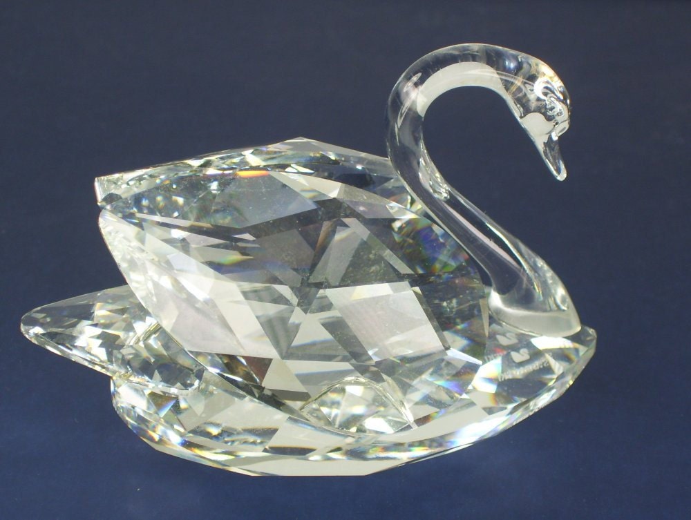 Vintage Swarovski Crystal Swan Figurine