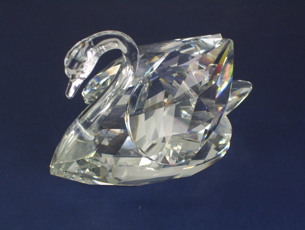 Vintage Swarovski Crystal Swan Figurine