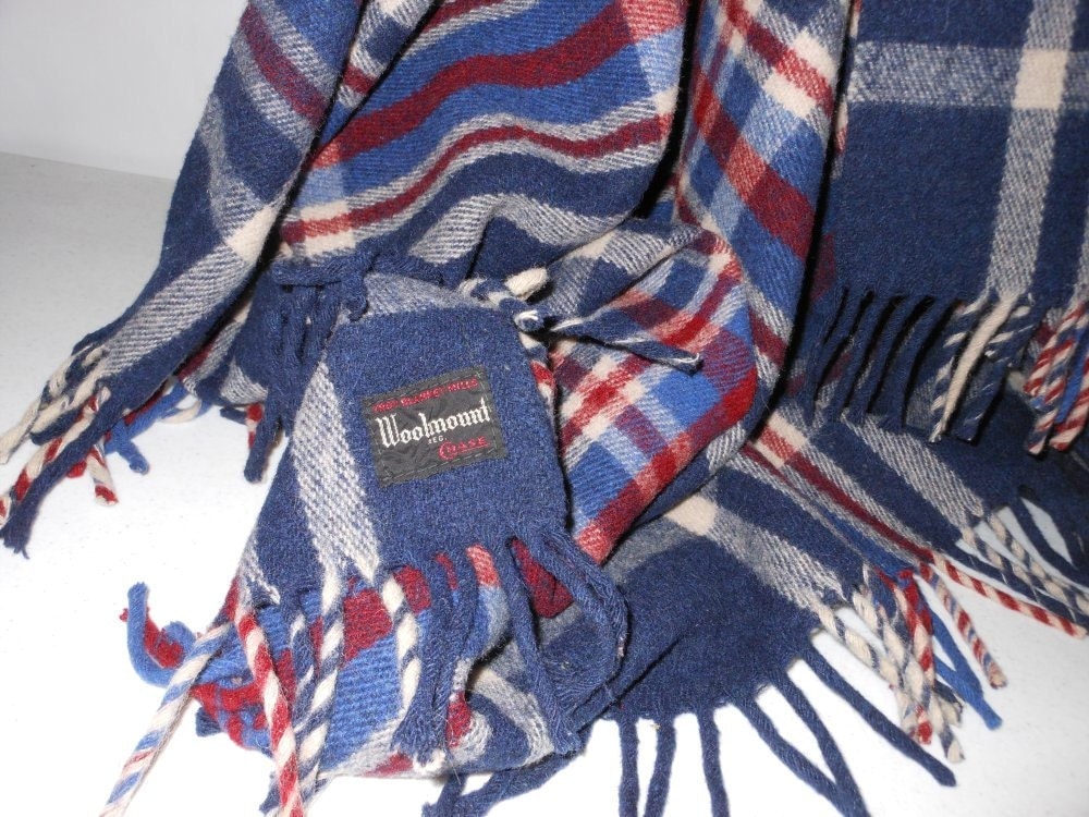 Troy Blanket Mills Throw Stadium Robe Wool Plaid