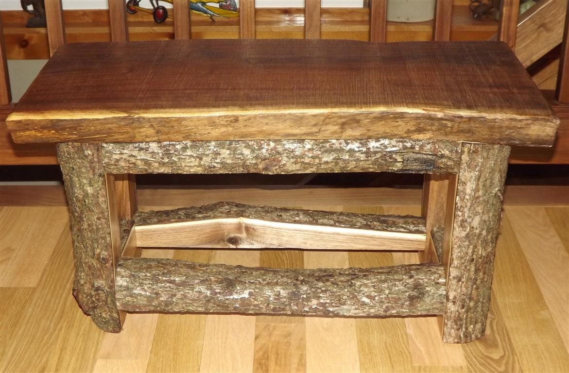 Reserved/ Bench/ Small Coffee table/ Rustic /Black Walnut/ Log