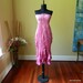 Tie Dye Maxi Long Skirt or Dress Hippie Bohemian Two Tone Beach Summer Sundress in Pink - Last One