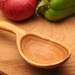 Rustic handmade wooden spoon for left handed cooks made of salvaged Mesquite wood.