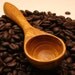 Handmade wooden spoon coffee measure and 1 tablespoon measuring spoon made from salvaged Osage Orange wood
