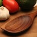 wooden spatula spoon carved from Black Walnut wood for mixing and stirring