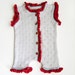 Knitted Baby Romper - White, 3 - 6 months