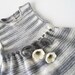 Knitted Baby Dress - Gray and White, 12 - 18 months