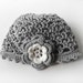 Crocheted Baby Hat with Flower - Gray