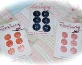 DESTASH  Lansing 1/2" and 5/8" Buttons Made in Japan Pink Medium Pink Grey Vintage Buttons Epsteam