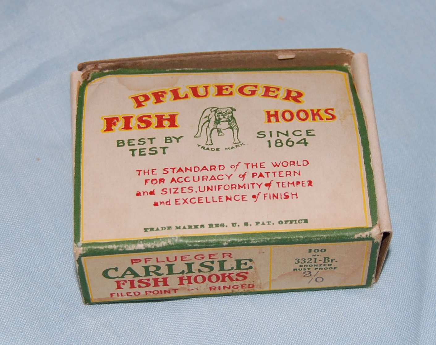 Vintage Pflueger Fish Hooks 2/0 Bronzed and Rust Proof made