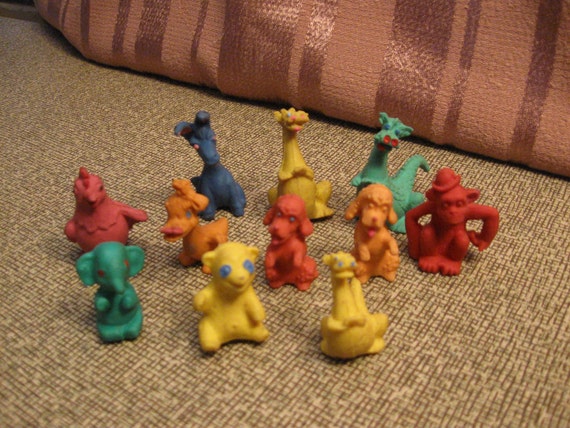 tiny rubber animal toys