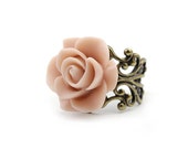 Pastel Pink Rose Ring - Amalia
