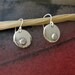 Silver Circle Earrings with Crystal Cubic Zirconia CZ Handmade Mom Sister Daughter Grandma Wedding Mother's Day