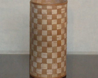 Woven Birch Bark Flower Vase, 7 x 3