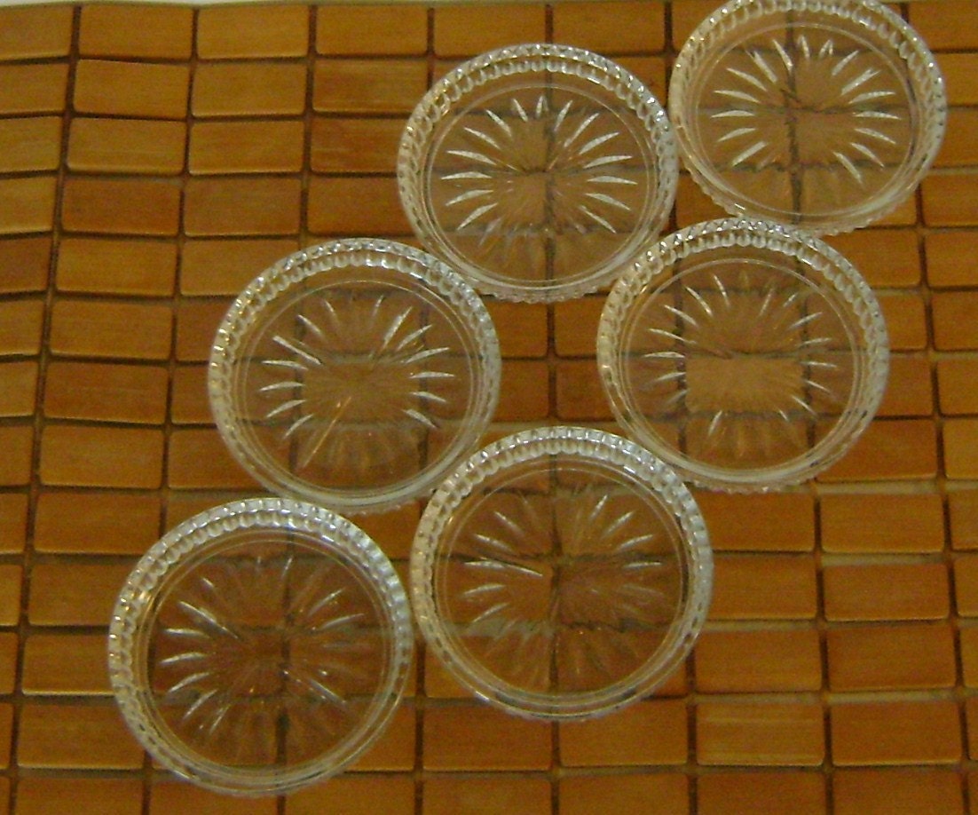 Vintage Princess House Lead Crystal Coasters by