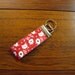 Sale Mini Fabric Key Fob - Riley Blake Dainty Blossoms Pink Floral