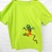 Frog tshirt organic lime green size 4T SALE