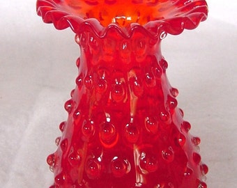 Hobnail Art Glass Vase