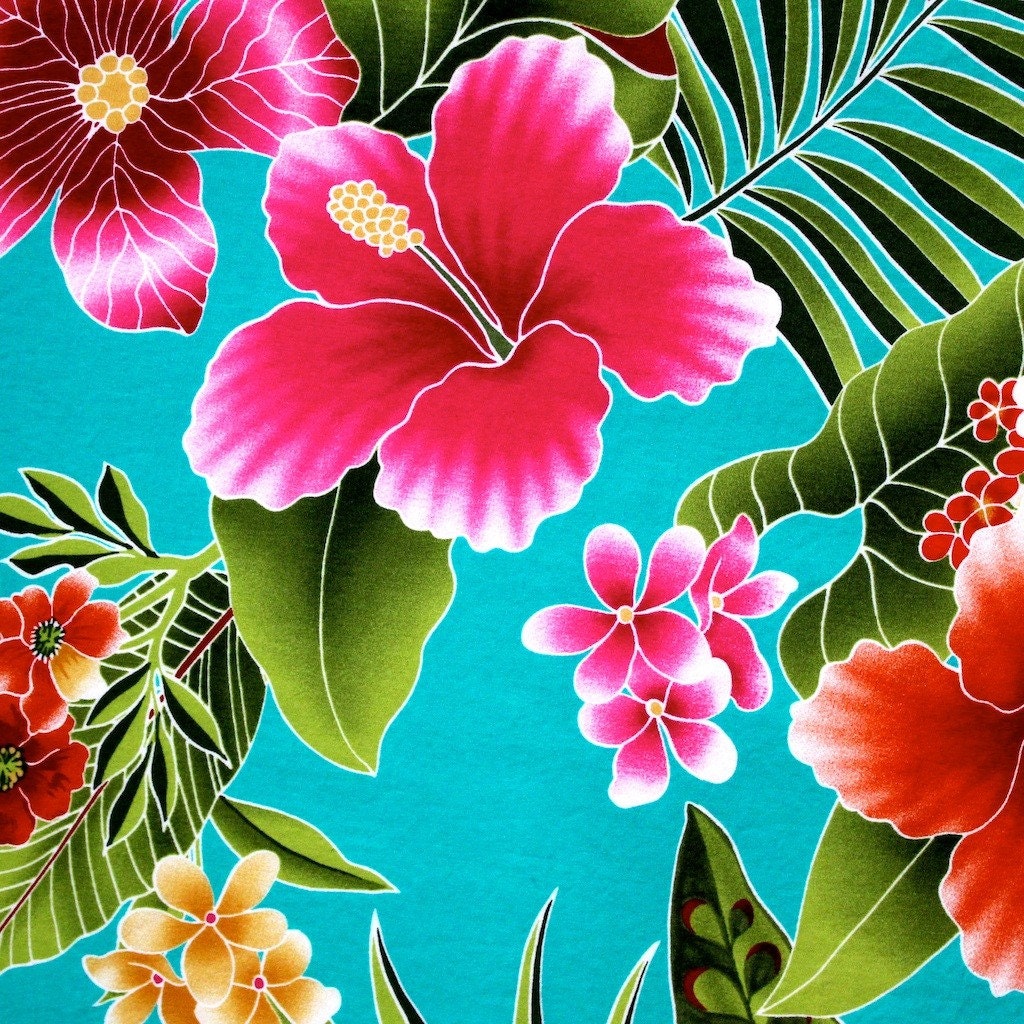 Bright Hawaiian Flowers SEW Moni Craft House 529