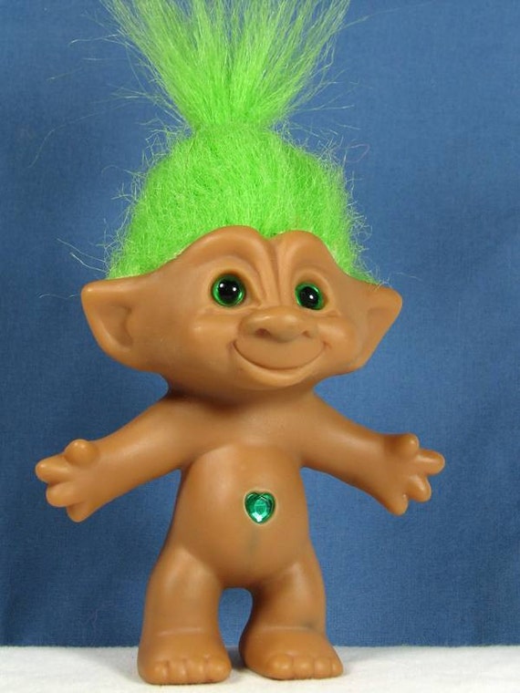 Ace Novelty Troll Doll 5 1/2 Tall Green Hair by northwindtrading