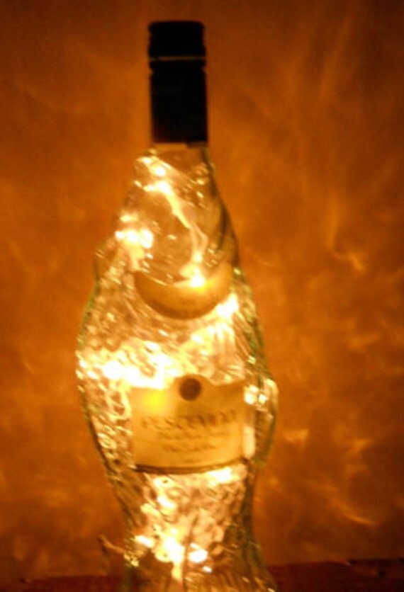Lighted Italian Fish Wine Bottle Home Kitchen Bar Decor