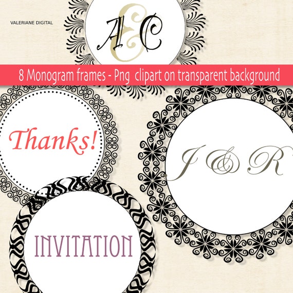 Download Items similar to Digital Frame or label Clip Art - Wedding ...