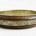 Antique Thai Silver and Wood Bangle Bracelet
