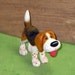BEAGLE / HARRIER Wood CARVING, Caricature Hound Dog, Hand Carved, Black Tan