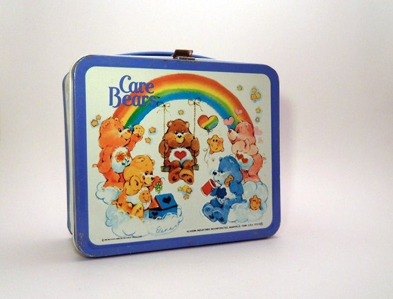 care bears plastic lunch box