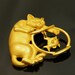 Vintage JJ Figural Cat In The Fish Bowl Brooch Pin