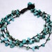 handmade bracelet anklet 51 vintage turquoise stone