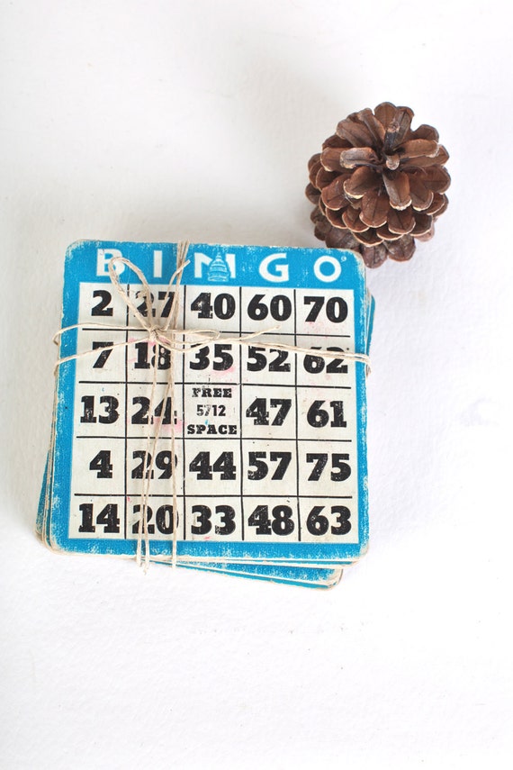 Hard cardboard bingo cards set of 10