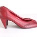 Vintage Size 8 Women's red leather pumps