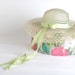 Vintage Women's Pale Green Wide Brimmed Hat