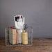 Collapsible wire basket, metal storage basket